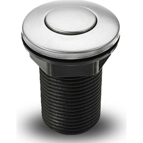 1 pièce Interrupteur pneumatique à bouton-poussoir, 34 mm, noir, pour baignoire massage, spa et broyeur de déchets (1/4)