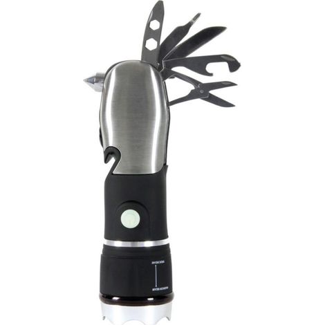 Lampe Torche Multifonction "8 en 1" 17cm Noir (1/3)