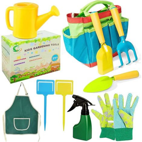 Gartengeräte für Kinder, Gartenspielset, Strand-/Gartenspielzeug, Gartengeräte-Set für draußen, Gartengeräte für Kinder, Gießkanne für Vorschulkinder, Gießkanne (1/5)