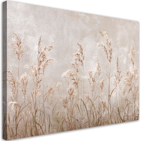 Stampe su Tela, Delicata erba della pampa in una tenue composizione beige. - 60x40 (1/2)
