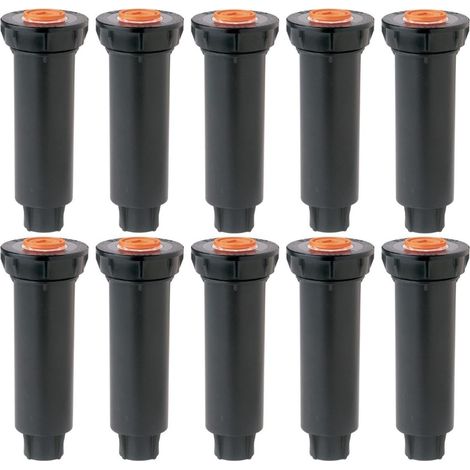 Lot de 10 arroseurs escamotables, série 1800. Buses non incluses. Arroseurs escamotables 1804, 10 cm (4 po) pour pelouse, jardin et plantations. (1/2)