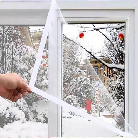 Fensterfolie – Selbstklebende Fensterfolie – 160 cm x 160 cm – Kälte- und Wärmedämmung (1/5)