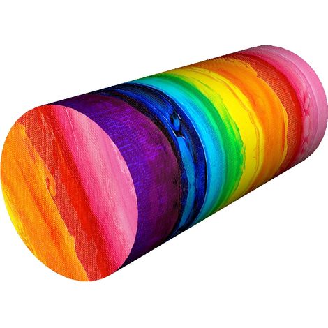 Cuscino riabilitativo a rullo colorato Ø15x40 cm - velluto, memory foam, per supporto di collo e schiena, Bertoni (1/5)