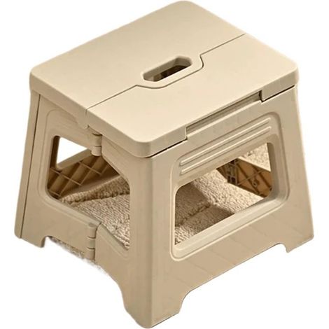 Petit tabouret pliant en plastique pour la pêche en extérieur, rétractable
