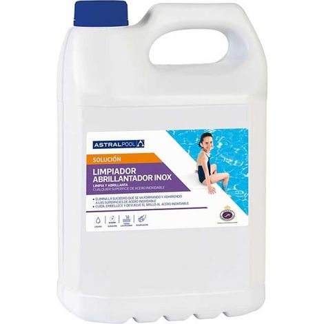 Limpiador Abrillantador Acero Inoxidable Piscina  5 Litros  Limpieza Profesional  Mantenimiento de Piscinas