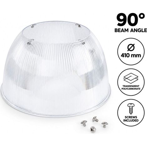 Difusor Lumínico De Policarbonato Para Campana LED Industrial (1/2)