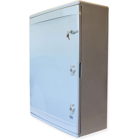Coffret mural haute-résistance boîtier 800 x 600 x 260 - Porte pleine / Serrure clé / Plaque montage / IP65 / ABS (1/5)