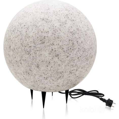 Lampada sfera giardino Ã38 marmo grigia E27 IP65 Kobi (1/5)