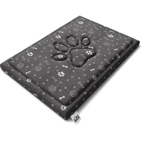 FDM FIFI wasserdichtes Hundebett 70x100x5 cm Polyurethanschaum mit waschbarem Bezug Grau/Silber (1/5)