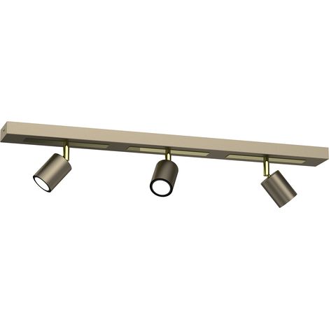 Barre spot dorée 3 orientables GU10 80cm Rodez Luminex