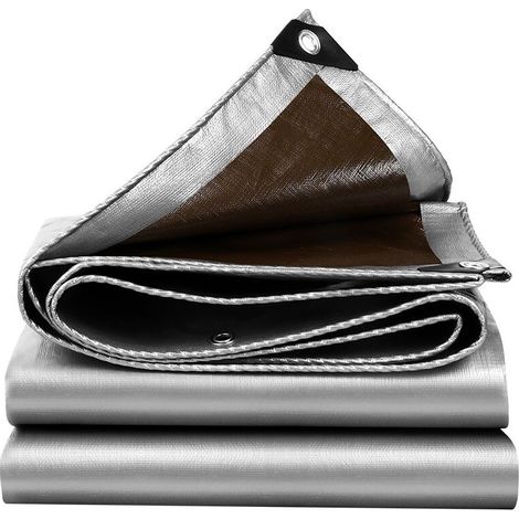 royaluxe -Bâche imperméable extérie 3X3M, bâche imperméable de protection extérie PE 180g/m². (1/2)