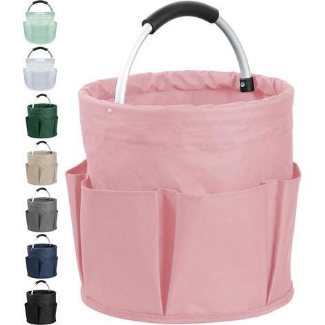 Tragbarer Putzmittel Organizer, 17L Einkaufskorb Rosa (1/5)