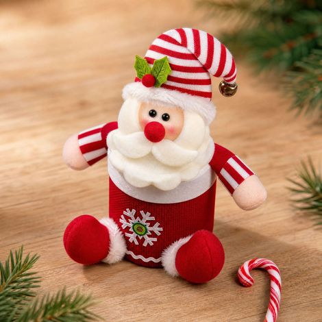 Christmas apple box, Christmas Eve old man, snowman, reindeer apple jar, knitted candy gift box