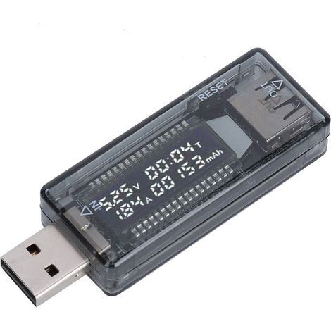 Testeur USB : voltmètre, ampèremètre, outil de test de puissance/capacité/alimentation mobile pour chargeurs muraux (1/5)