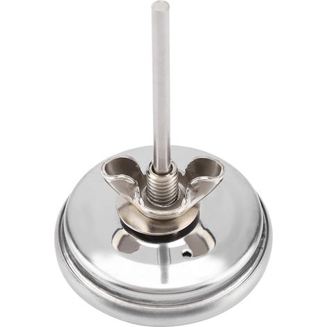 Edelstahl-Grillthermometer mit runder Haube, 100–550 °F, für Grillöfen und -öfen (1/5)