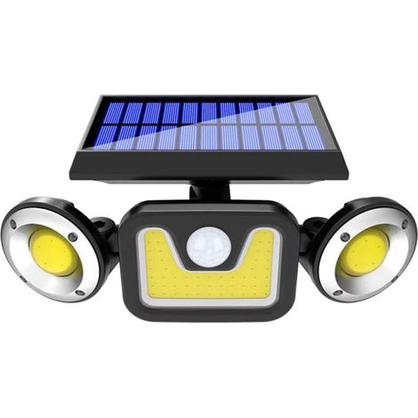 Lampe Solaire Extérieur Ultra Puissante avec Détecteur de Mouvement Spot Etanche Eclairage Exterieur -lumière 83COB IP65 blanche (1/5)