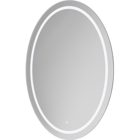 Manele 600mm x 800mm Oval Illuminated Dimmable LED Mirror with Demister and Touch Sensor (1/5)
