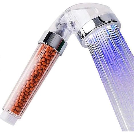 Douche Led, Douche Anti-calcaire, Douche Led 3 Couleurs, Avec Systme De Filtre Tuyau Haute Pression Conomiseur Deau (1/4)