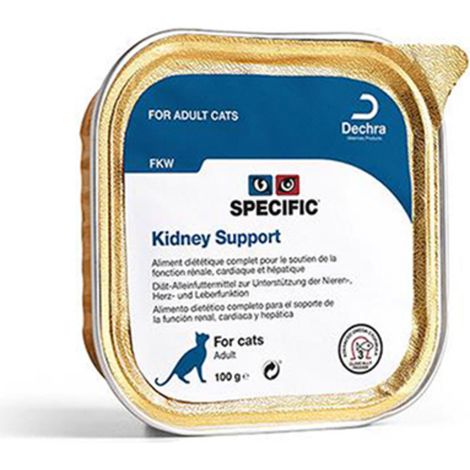 Alimentation spcifique Hiro pour les chats Support de rein FKW, 4 x 7 x 100 g