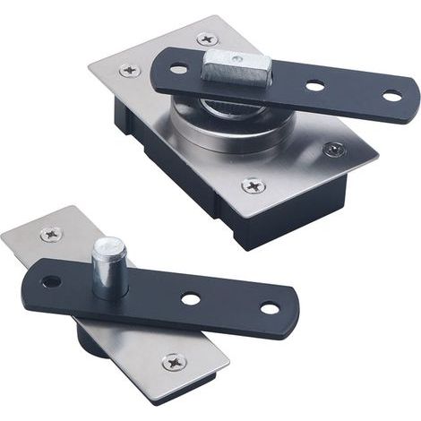 Charnière pivotante pour porte, charnière robuste pour porte en bois, rotation à 360 degrés, acier inoxydable, installation facile. (1/5)