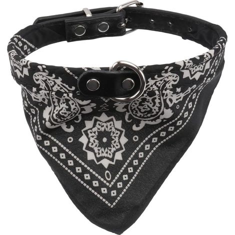 Bandana Triangulaire pour Chien S Taille 1.5cm Léger et Portable en PU et Tissu, Serviette à Salive pour Animaux pour Nettoyage et Alimentation (1/5)