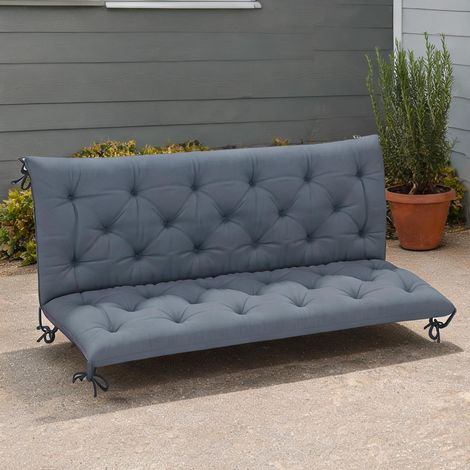Coussin de banc 150 cm gris pour balancelle et canapé 3 places (1/5)