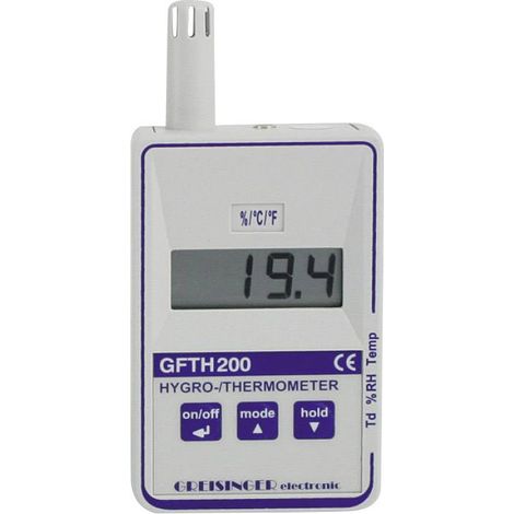 Greisinger GFTH 200 Hygromètre 0 % HR 100 % HR Affichage anti-moisissure/point de rosée Q77347 (1/3)