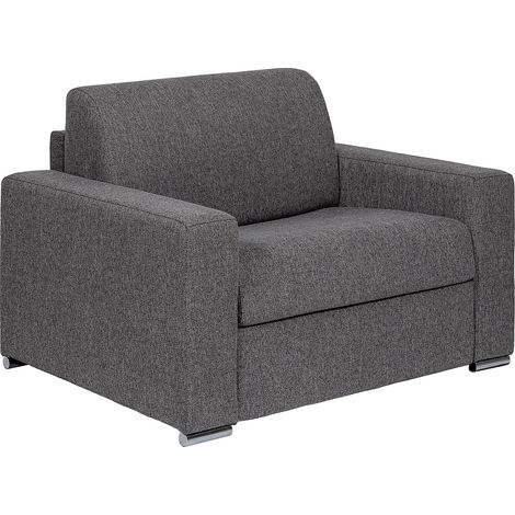 poltrona letto a ribalta Posto letto 70 cm Materasso 14 cm in Tessuto Antracite - CALITO