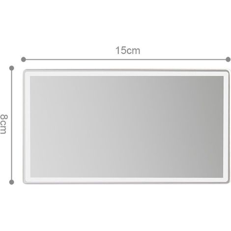 Kosmetikspiegel fürs Auto – Klappbarer Schminkspiegel mit verchromter Edelstahloberfläche, Abmessungen 150 × 80 mm (1/5)