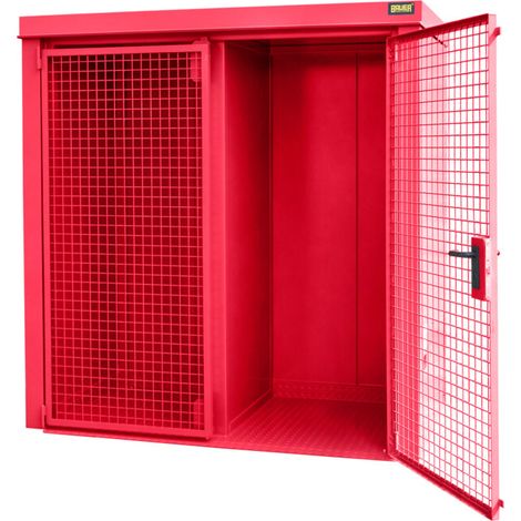 Bauer Südlohn Conteneur pour bouteilles de gaz GFC-B/W M1, peint, rouge feu