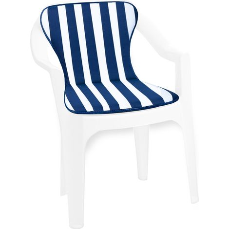 Cuscino Coprisedia con Seduta + Schienale Universali Giardino Bar Ristorante Hotel 100% Made in Italy - Blu