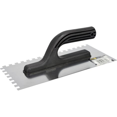 Llana de acero inoxidable para enlucido, 270 x 125 mm, dientes 8 x 8 mm, 06780 vorel (1/2)