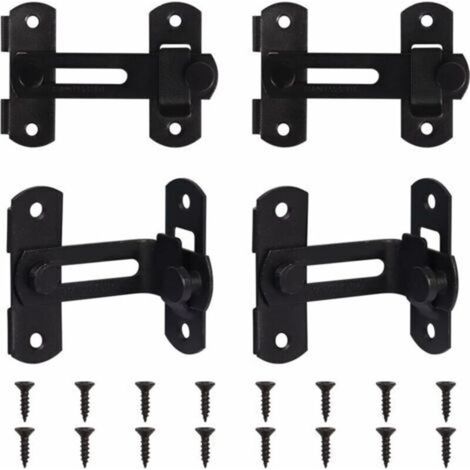 4 STÜCKE Flip Scheunentor Verriegelung Riegel Edelstahl Französisch Schiebe Doppel Tor Riegel 90 Grad Sicherheit Tür Riegel Schloss für Badezimmer Garten Outdoor Garage Weinschrank Schrank Schiebetür