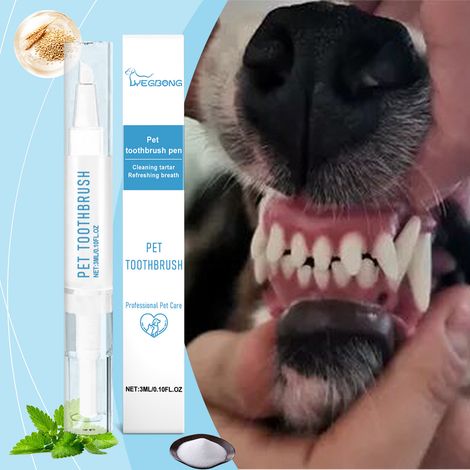 Nouvelle brosse à dents pour animaux - Soin doux, haleine fraîche, élimine les mauvaises odeurs buccales - 3 ml (1/5)