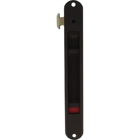 Serrure de porte coulissante en acier inoxydable, serrure simple pour portes et fenêtres coulissantes, noire (1/3)