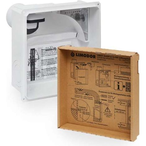Limodor Einbaukasten compact/H Ausblas Rückseite , NW80 Unterputzgehäuse 80100