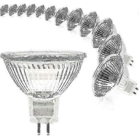 Ampoule halogène MR16 12 V 20 W GU5.3 à intensité variable, blanc chaud 2700 K, lot de 12, vert foncé (1/4)
