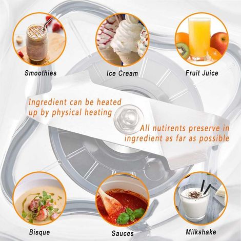 Ortviai Bol mixeur 48 oz en polycarbonate alimentaire avec lames en acier inoxydable pour Vitamix Touch and Go (1/4)