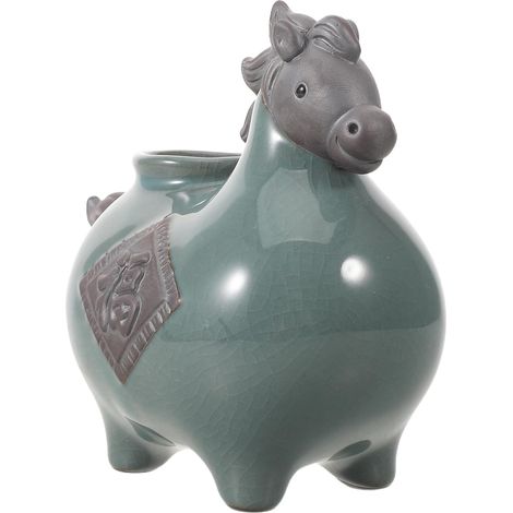 Vase en Céramique de Cheval – Vase à Fleurs du Nouvel an Chinois – Décoration de Table Traditionnelle – Motif Cheval – Accessoire Décoratif pour Fêtes – Finition Brillante Facile (1/3)