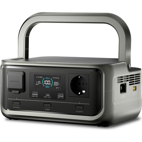 ALLPOWERS P300 Estación de Energía Portátil, 256Wh Batería LiFePO4 con Salida CA de 300W (600W Pico), 0-100% en 1 hora, Generador Solar Portátil para Emergencias, Camping, Viajes, Jardín, Cortes