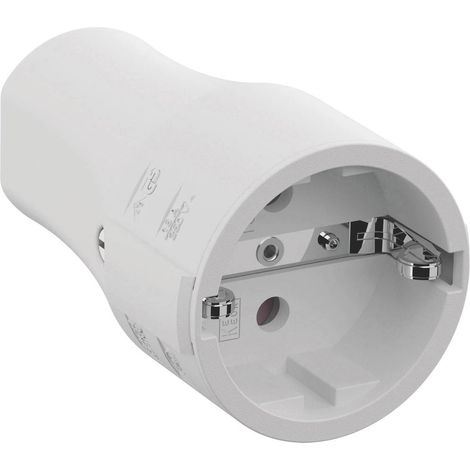 Bachmann 960.203 Fiche électrique femelle avec terre Polyamide 250 V blanc IP20