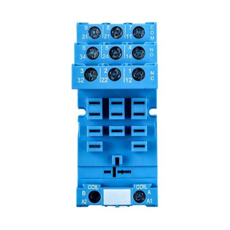 Support relais Finder série 92 11 contacts, Rail DIN, 250V c.a., pour 62,32, 62,33 ( Prix pour 1 )