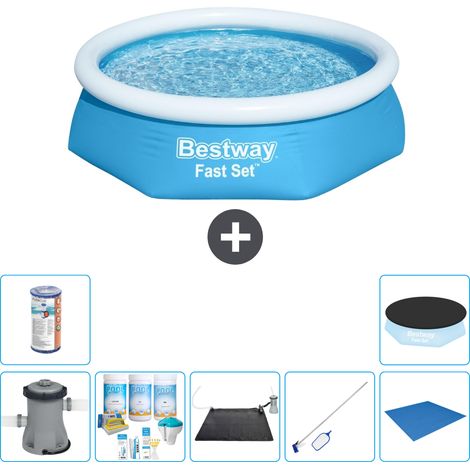 Bestway Piscina Bestway Fast Set Rotonda - 244x61 cm - 8-pezzi  S21396 (1/5)