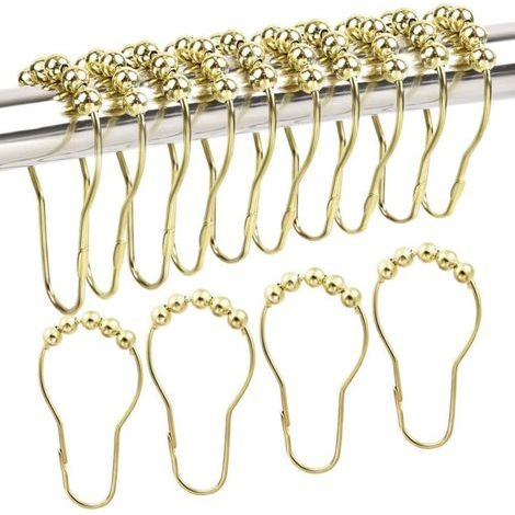 40 pieces of stainless steel shower curtain hooks (1/5)