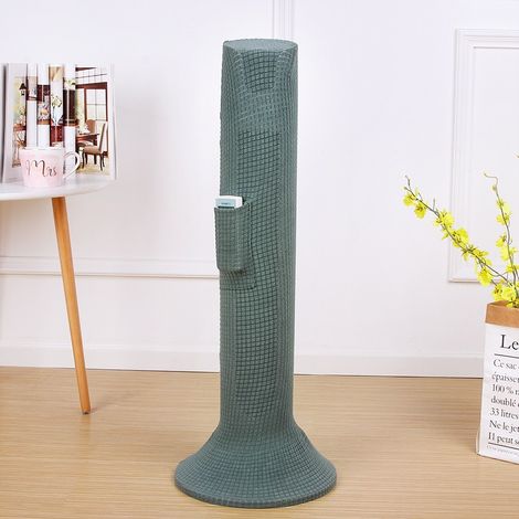 Housse de protection pour ventilateur colonne en polyester élastique vert, couverture anti-poussière durable pour ventilateur sur pied, protection rangement maison et bureau