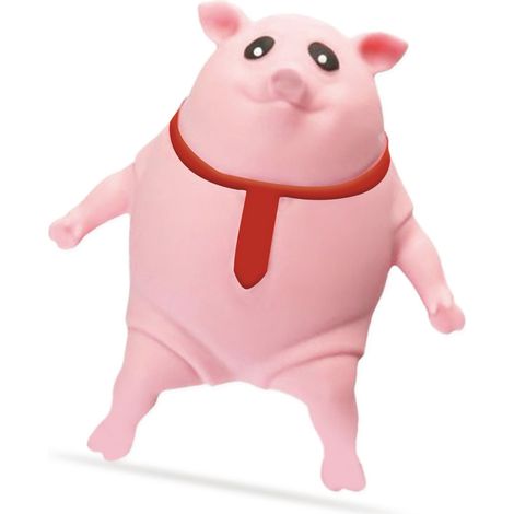 6er-Pack Quetschschweinchen-Stressabbau-Spielzeug, weiches, elastisches, rosa Schweinchen, dehnbares sensorisches Spielzeug zur Angstbewältigung, spaßige Unterhaltung, 6 Stück (1/5)