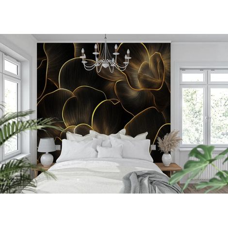 Papier Peint Montagne - Horizons Dorés - 150 x 250 cm (1/2)