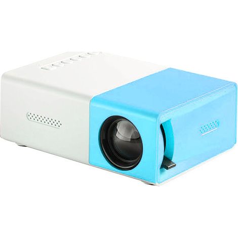 Filiyano – projecteur LED YG300 bleu – Mini projecteur LED YG300 bleu et blanc, conforme aux normes européennes (bleu)