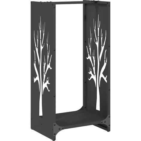 Maison Exclusive - Rastrelliera per Legna da Ardere Nera 40x30x80 cm