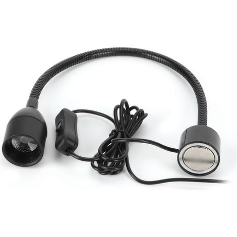 5-W-LED-Arbeitsleuchte mit flexiblem Schwanenhals, Magnetfuß für Nähmaschinen, Industriebeleuchtung, EU-Stecker 110–220 V (1/5)